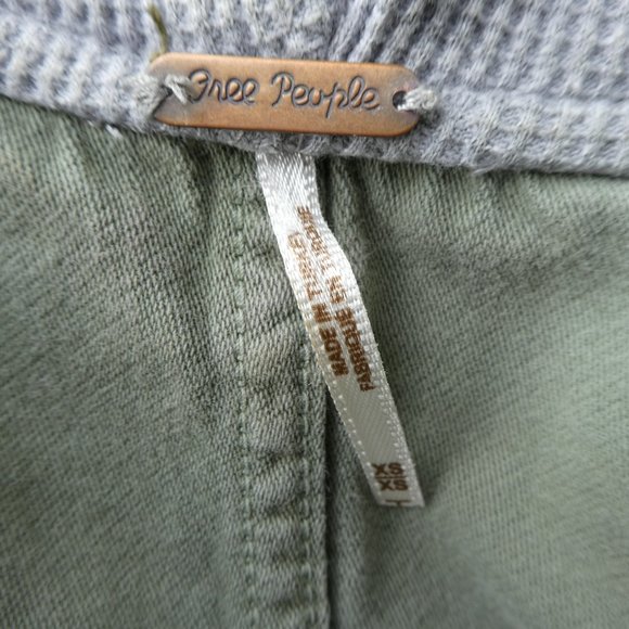 Free People Weekend Wanderer Green Jacket Knit Hood Military Western Tribal XS - Picture 5 of 6